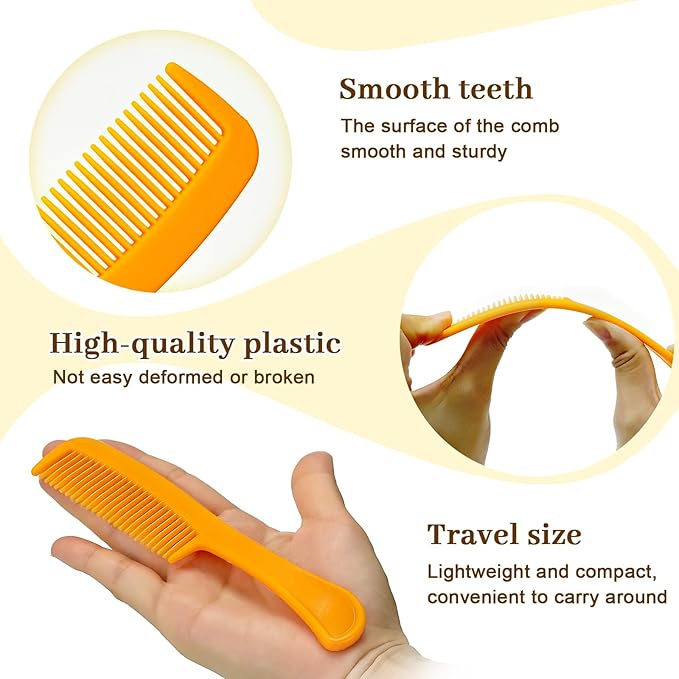 Combs Bulk Individually Wrapped Pocket Travel Hair Combs for Women, Men and Kids, Bulk Comb for Homeless Hotel Shelter Home Charity(purple, raspberry, yellow, blue, Pack of 250)