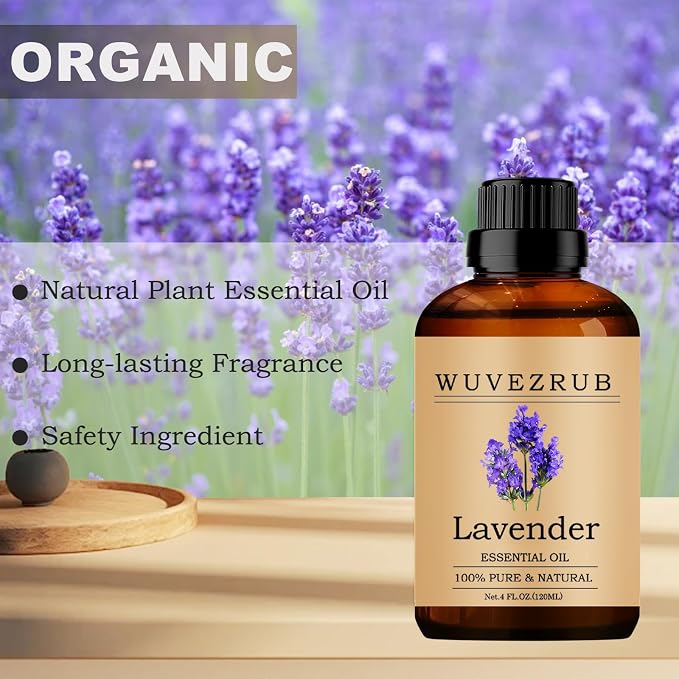 Lavender Essential Oils 120ML, 100% Pure and Natural Essential Oil for Aromatherapy Diffuser - 4 Fl Oz/Lavender