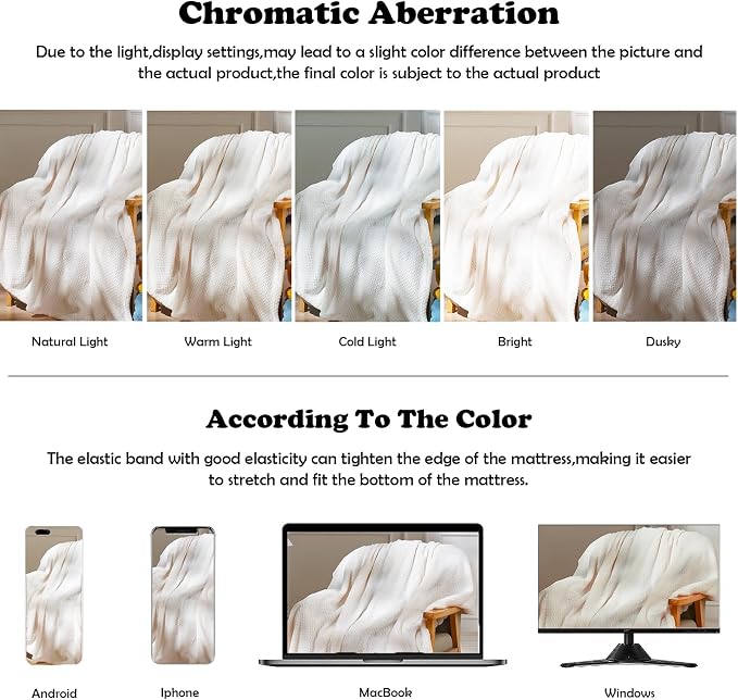 NEWCOSPLAY Fleece Leaves Pattern Twin Blanket, Ivory, 60"x80" | Super Soft Throw Blanket, Lightweight Cozy Bed Sofa Blanket, Premium Silky Flannel Fleece, Travel Blanket for All Season Use