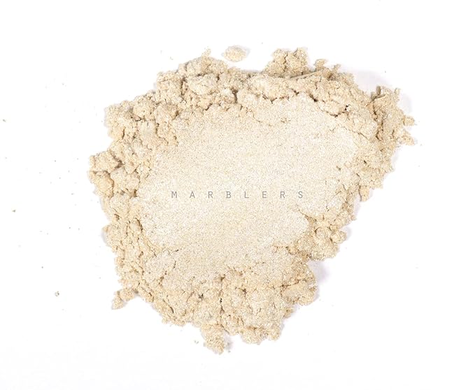 MARBLERS Chunky Natural Mica Powder [Chiffon Pearl] 0.11oz (3g) | Highly Pigmented | Non-Toxic, Vegan, Cruelty-Free | Eyeshadow, Body Butter, Nail Polish, Nail Art | Party, Body, Face Makeup