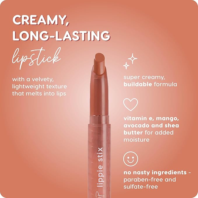 ColourPop Lippie Stix - Long-Lasting Matte Lipstick Formulated with Vitamin E & Shea Butter for All Day Moisture - Richly Pigmented Warm Nude Lipstick - Paraben and Sulfate Free - Parker (0.4 oz)