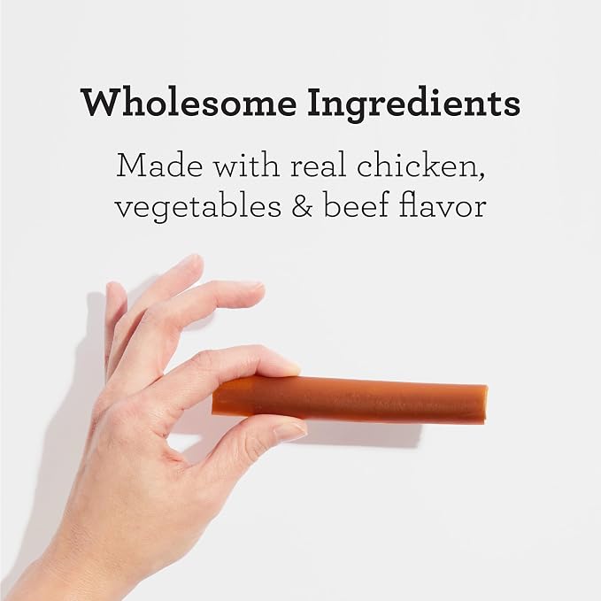 DreamBone DreamSticks, Rawhide Free Dog Chew Sticks Made with Real Beef and Vegetables, 15 Sticks | Daily Chew, Digests Safely and Completely, Made With Real Beef, Chicken & Veggies, For Adult Dogs