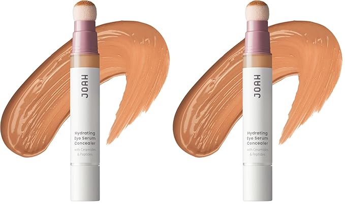 JOAH Perfect Complexion Under Eye Concealer and Serum, Korean Makeup, Hydrating Under Eye Concealer Stick for Dark Circles and Puffiness, Peptide Serum with Medium Coverage (Pack of 2)