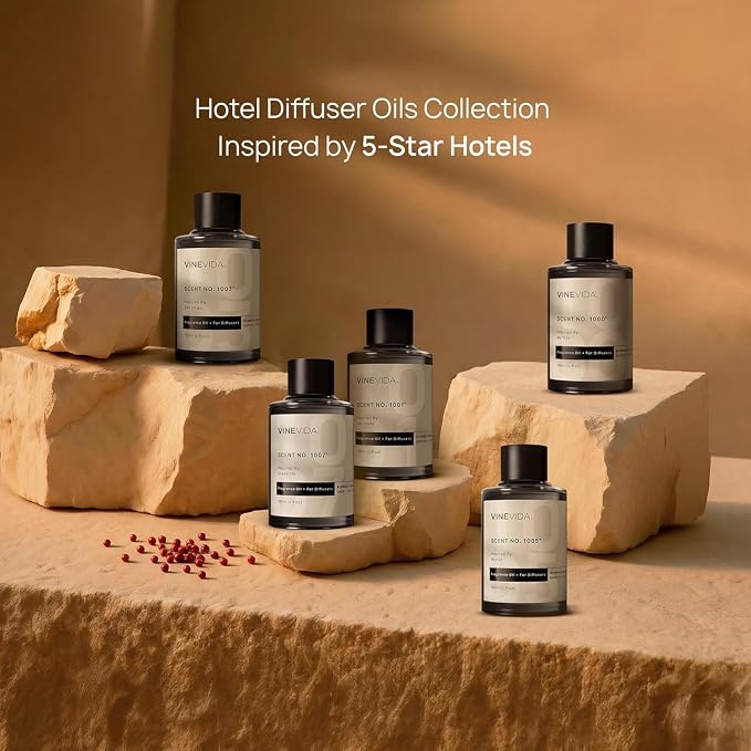 VINEVIDA (32oz) Hotel Fragrance Diffuser Oil - 5 Star Hotel Scents for Diffusers for Home - Cold Air Diffuser Oil - Hotel Scent Essential Oil - Nobu Hotel Las Vegas