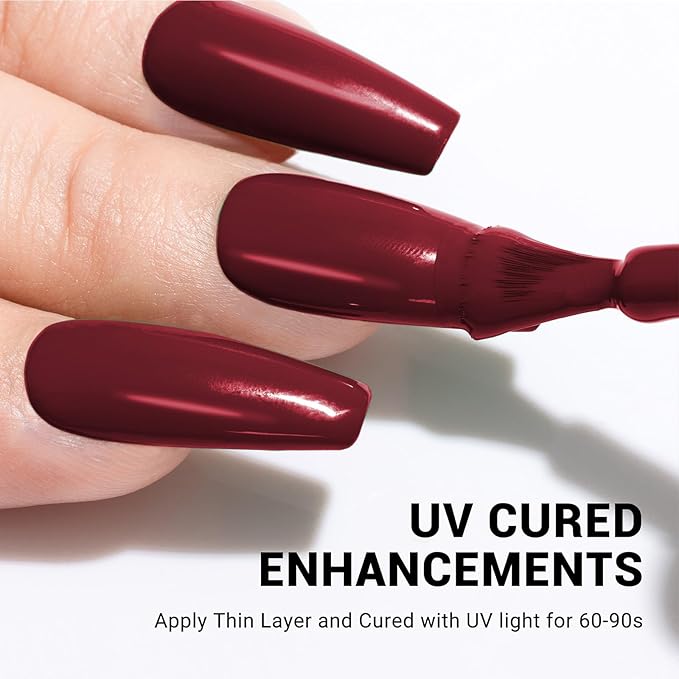 MelodySusie Thick Red Gel Nail Polish,0.5fl oz Soak Off UV LED Dark Red Gel Polish Christmas Gift for Women Nail Art Manicure Salon DIY Nail Design Decoration at Home-A1801