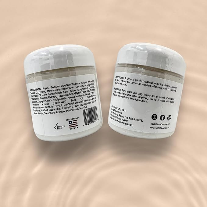 Mama Bear Oasis Lotion - Neuropathy Nerve Therapy & Relief Cream - Maximum Strength Relief Cream for Foot, Hands, Legs, Toes Includes Magnesium, Arnica, Vitamin B6, Aloe Vera, MSM (Pack of 2)