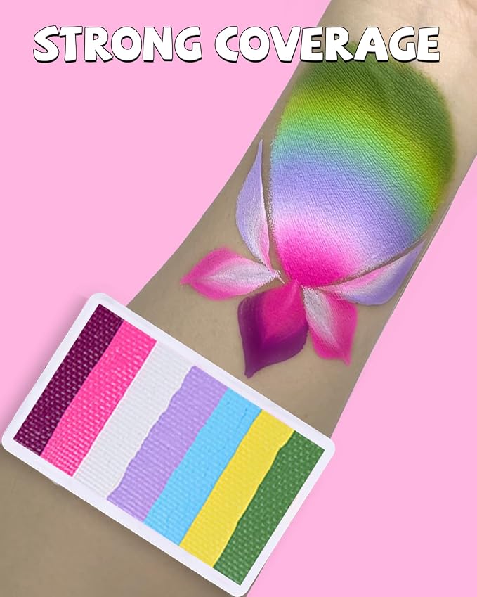 Anka Bella Professional Water Activated Rainbow Cake Face Paint（Moonlight Dance）50gm,Hypoallergenic, Non-Toxic,Face Body Painting Makeup