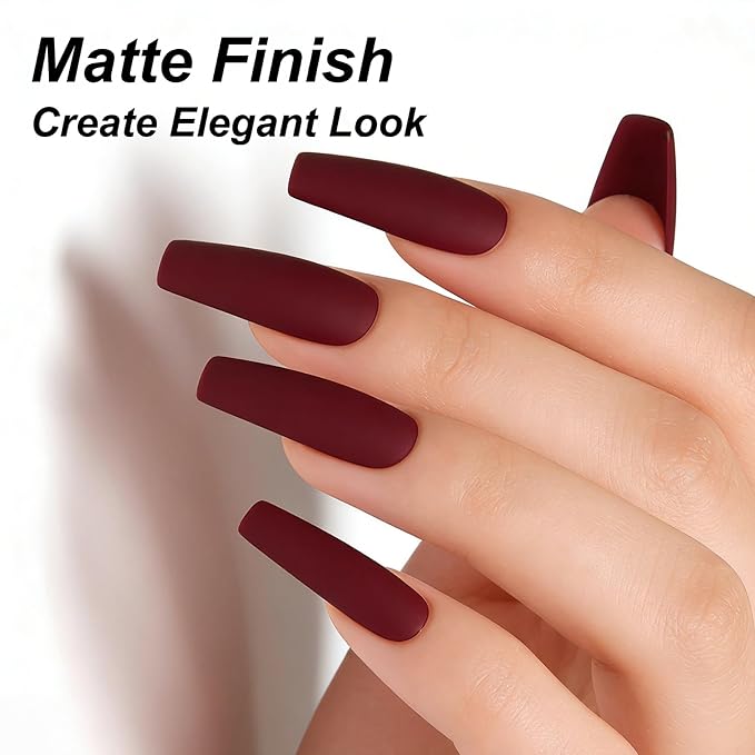 YTD Likomey Burgundy Red Gel Nail Polish,15ml Salon Home DIY Manicure and Pedicure Dark Cherry Red Fall Winter Soak Off UV Color Varnish,CS219