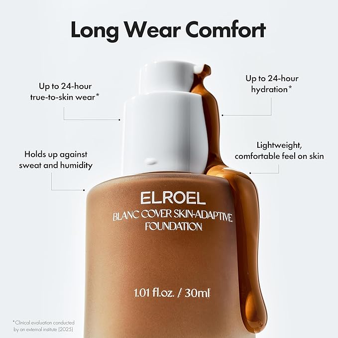 Blanc Cover Skin Foundation - K-Beauty Skincare Liquid Foundation Makeup with Panax Ginseng, Niacinamide & Collagen - Lightweight, Buildable 24HR Hydrating Wear 1.01 Fl Oz (#270)