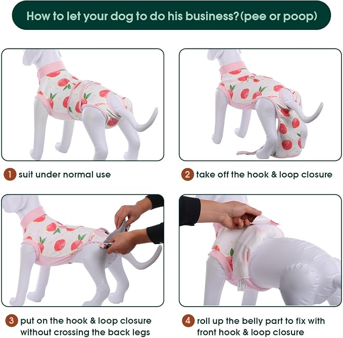 Kuoser Recovery Suit for Dogs Cats, Soft Dog Surgery Suit Female Male Spay | Professional Dog Onesie for Surgery, Substitute E-Collar & Cone, Prevent Licking Dog surgical suit Pet Neuter Suit