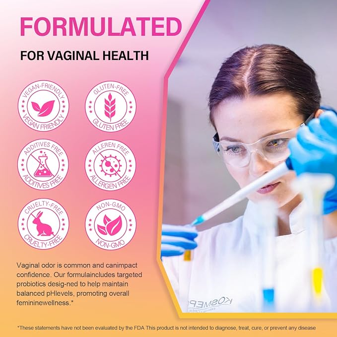 Suiyilary Feminine Probiotics Gummies for Women, PH Balance, Premium Vaginal Health, Immune Support, Vegan, Gluten-Free, Hawaiian Pineapple 60 Gummies 30 Servings