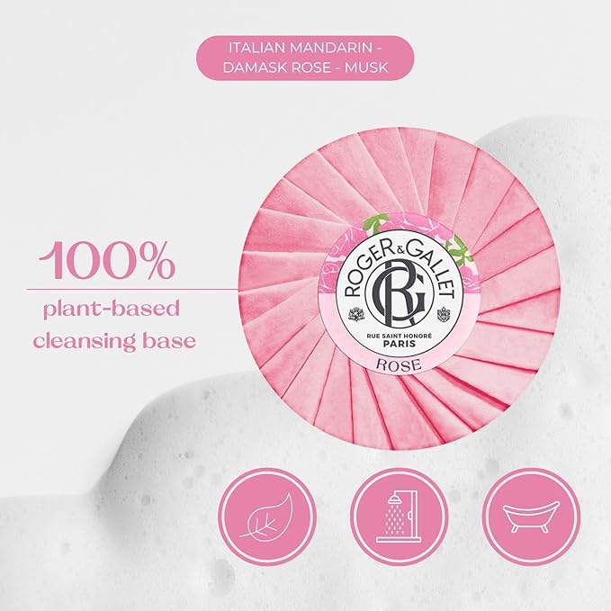 ROGER & GALLET Body Wash & Body Soap for Women | Rose 3.5 oz