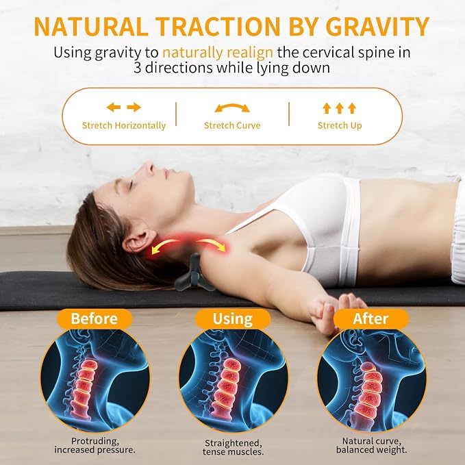 Occipital Release Tool for Neck, Suboccipital Release Tool and Shoulder Trigger Point Massager, Deep Tissue Acupressure Massage Tool for Headache, TMJ and Cervical Tension Relief, Hands-Free Design