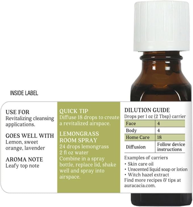 Aura Cacia Ess Oil Lemongrass