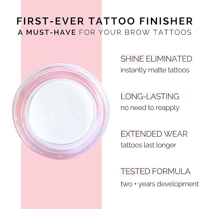 Matte Tat Instant Finish Shine Remover Temporary Tattoos Eliminate Shine Temporary Eyebrow Tattoos Matte Finish Instant Shine Remover No Shine No Gloss Brow Transfers Shine Free Tattoos Removing Cream