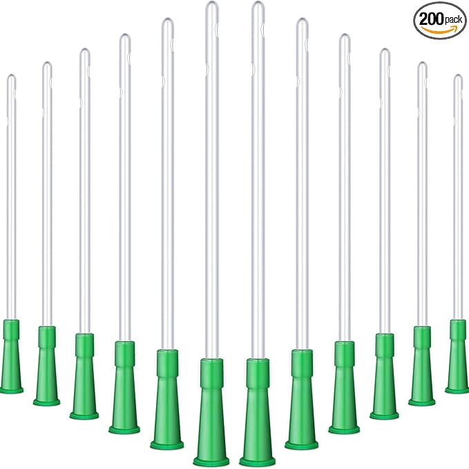 Nuanchu PVC Replacement Tubings Supplies Tubes Kit Clear Replacements Hose with Flexible Rounded End for Smooth Insert(16fr,200 Pieces)