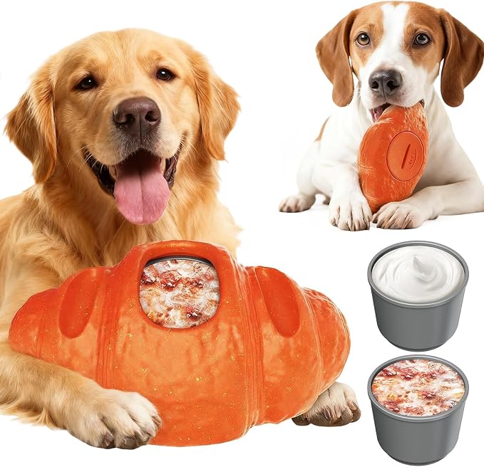 Dog Toys for Large Dogs, Dog Toys for Aggressive Chewers, Anxiety Relief for Dogs Toy, Indestructible Frozen Treat Toy National Pet Day Gifts for Peanut Butter Reduces Anxiety