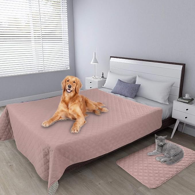 Easy-Going Waterproof Dog Bed Cover, Non-Slip Pet Blanket, 68x82in, Pink | Leakproof Couch Cover, Machine Washable Furniture Mattress Protector, Soft Sofa Mat For Dogs, Pet Friendly