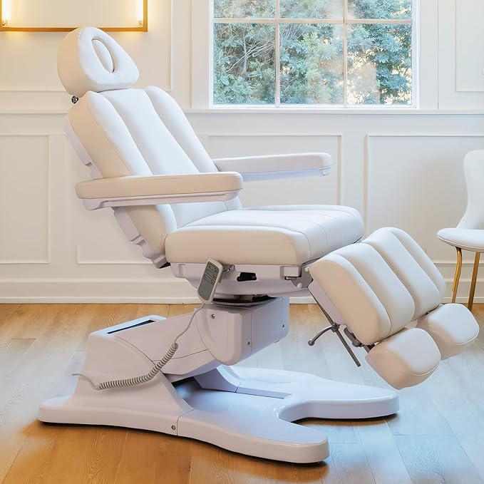 TATARTIST Electric Facial Bed Professional Electric Spa Bed Portable Massage Table Dental Chair Tattoo Facial Chairs for Esthetician Treatment Table All Purpose Aesthetic Chair with 3 Motors