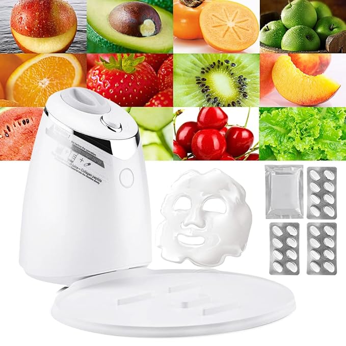 DeMoce Face Mask Maker Machine with 32 Collagen Tablets, Automatic DIY Facial Mask Kit for Home Use, Make Your Own Face Masks & Facial Creams, Beauty Gifts for Women Girls