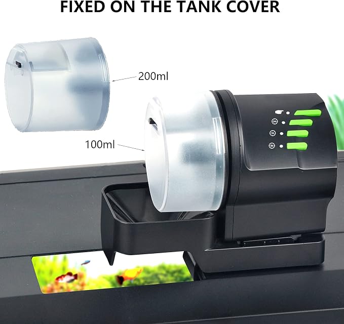 Automatic Fish Feeder Food Dispenser Vacation Fish Feeder | Powered by Battery and USB, For Aquarium and Turtle Tank