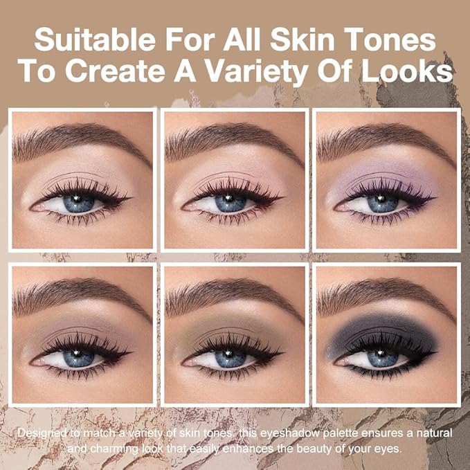 Kaely 6 Color Mini Nude Smoky Eyeshadow Palette Makeup, Highly Pigmented Eye Shadow Palette Waterproof, Natural Matte Eye Shadow Palette, paleta de sombras de ojos, Vegan & Cruelty-free, 05