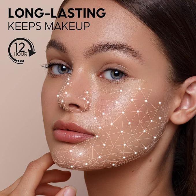 CARSLAN Soft Focus Loose Setting Powder, Waterproof, Matte, Oil Control, Shine Free, Talc-Free Face Powder Makeup, 24H Longwear Finishing Powder, 01 Dark Purple