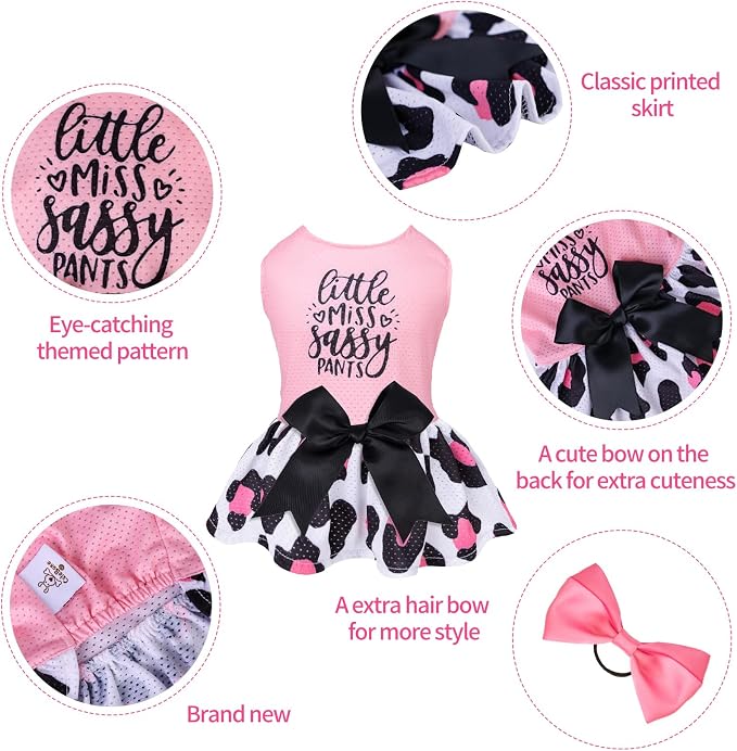 CuteBone Dog Mesh Dress Puppy Sundress Pet Outfit Summer Fashion for Small Dogs Girl Cat Clothes