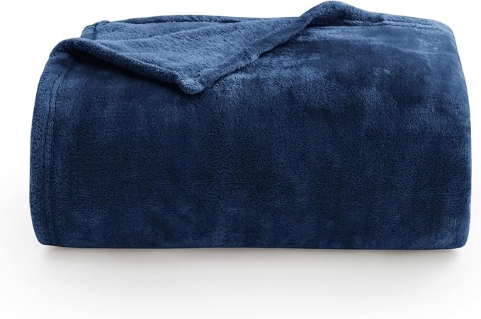 BEDELITE Fleece Blanket Soft Plush Full Bed Blanket Navy 84"x90" | Ultra Soft Fleece, Plush Microfiber, Lightweight Warmth, All Season Comfort, Fade Resistant, Machine Washable, Couch Sofa Bed