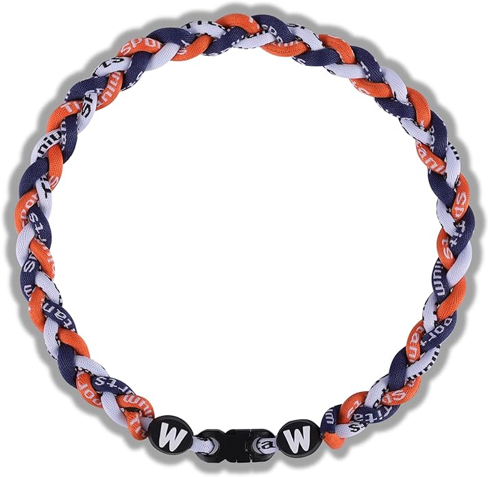 Premium 18inch Baseball Necklace w/Nylon Tri-Braided Rope Tornado Design