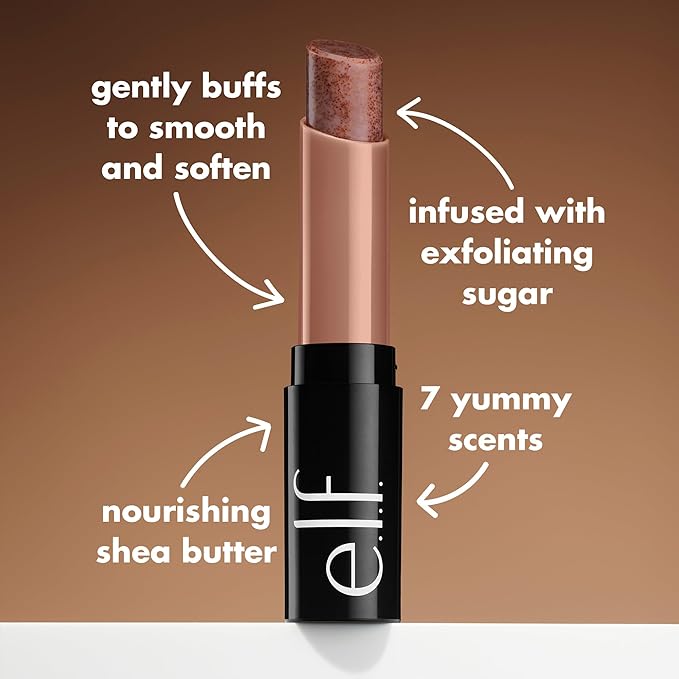 e.l.f. Lip Exfoliator, Moisturizing Scented Lip Scrub For Exfoliating & Smoothing Lips, Infused With Jojoba Oil, Vegan & Cruelty-free, Brown Sugar
