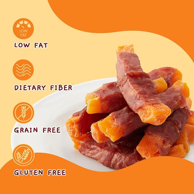 Jungle Calling Duck & Sweet Potato Treats, Fiber Rich, Limited Ingredient | Rawhide Free, Grain Free, Ideal for Picky Eaters, Perfect for Daily Rewards, For Small, Medium & Large Breeds, 10.6 Oz