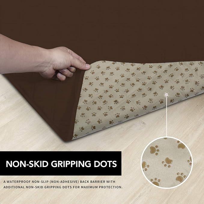 Easy-Going Waterproof Dog Bed Cover, Non-Slip Pet Blanket, 86x82in, Coffee | Leakproof Couch Cover, Machine Washable Furniture Mattress Protector, Soft Sofa Mat For Dogs, Pet Friendly