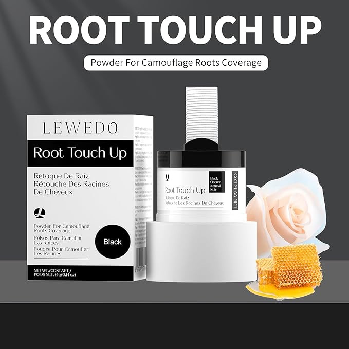Hairline Powder 24H Stain-Proof, Root Touch Up Hair Color for Gray Coverage,Bald Spot Concealing Hair Shadow Powder for Women & Men,Natural-Looking (Dark Brown)