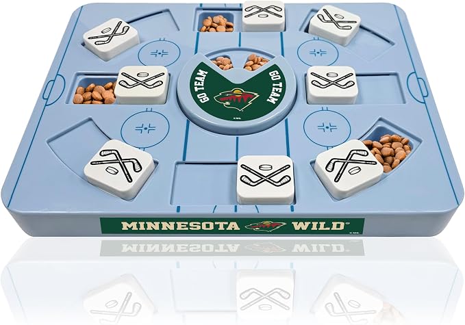 Pets First NHL Minnesota Wild Large Puzzle Toy, New Size, Interactive Dog Treat & Slow Feeding Toy