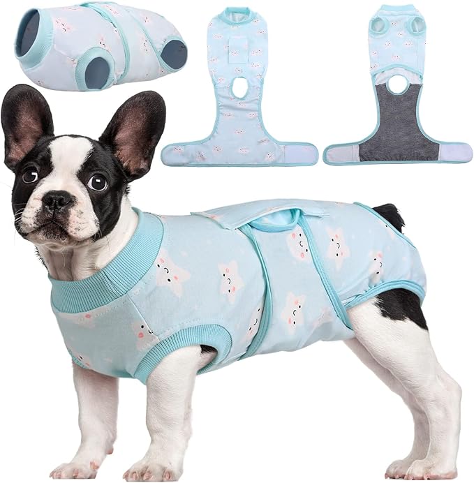 Kuoser Recovery Suit for Dogs Cats, Soft Dog Surgery Suit Female Male Spay | Professional Dog Onesie for Surgery, Substitute E-Collar & Cone, Prevent Licking Dog surgical suit Pet Neuter Suit