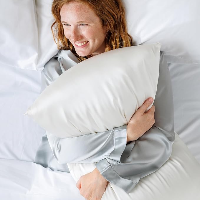 Fishers Finery 25mm 100% Pure Mulberry Silk Pillowcase (Taupe King)