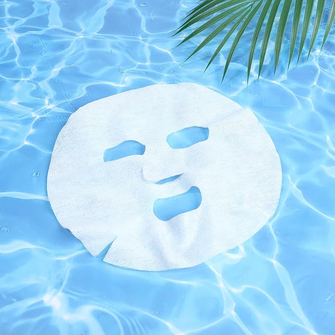 100 Pieces Diy White Facial Mask Pre-cut Spa Skin Care Skin Fiber Mask Sheets for Home Beauty Salon