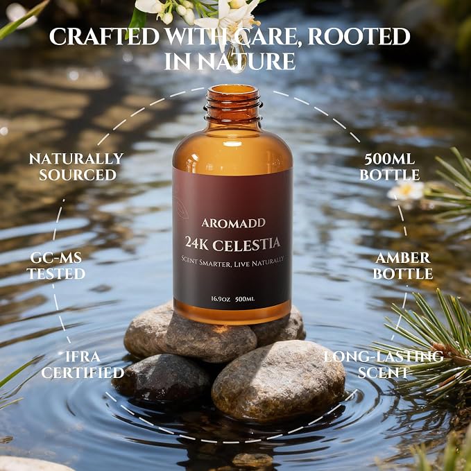 AROMADD AROMADD 24K Celestia Hotel Diffuser Oil Inspired by Luxury Hotel Collection Scent, Premium Fragrance Oil for Waterless, Cold Air & HVAC Diffusers, Long-Lasting Home Scent, 16.9 fl oz (500 mL)