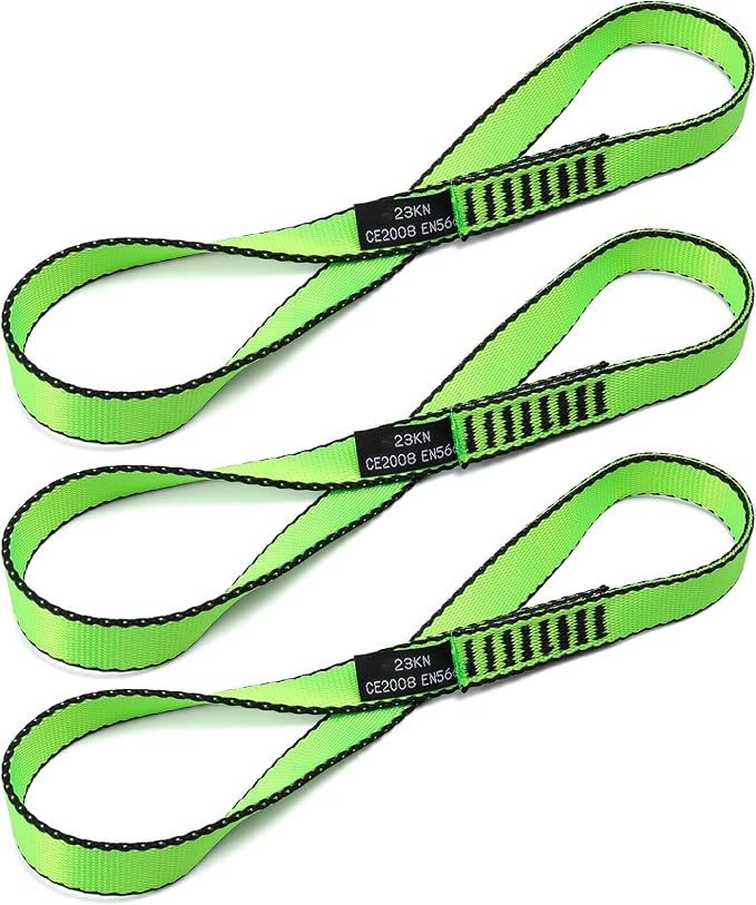 18MM Nylon Climbing Sling Runner 23KN CE2008/EN566 Strong Webbing Straps for Rock Climbing,Mountaineering, Rappelling, Swing, Yoga Hammock etc