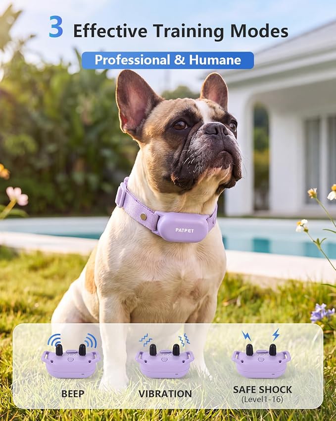 PATPET Dog Shock Collar with Remote Control - 4000FT Safe Training Collar