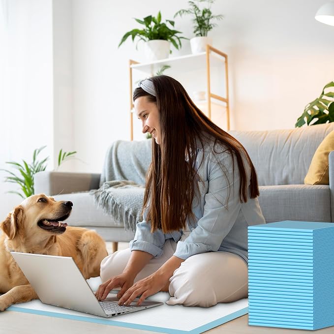 Puppy Pads for Dogs 32"x36" 60 Count, Thicken Disposable Pet Pee Pads | Extra Large & Non-Slip, Leak-Proof Incontinence Underpads, Super Absorbent & Quick-Dry, Jumbo Potty Pad for Cats Rabbits