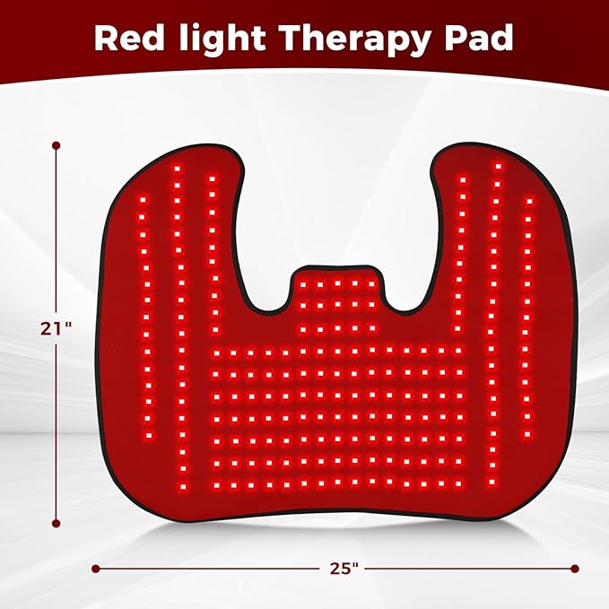 Red Light Therapy for Neck and Shoulder Heating Pad, Red Light Therapy Mat for Body with 660nm & 850nm, 210 LEDs redlight with Adjustable Timer & Intensity, Gifts for Women Men