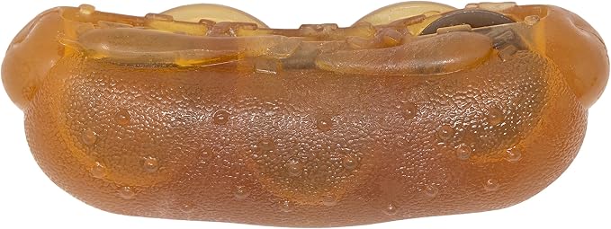 Starmark Treat Ring Hot Dog Chew Toy for Small Dogs Under 15 pounds