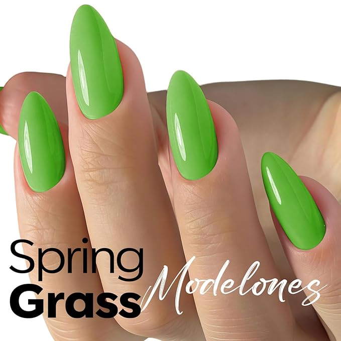 modelones Green Gel Nail Polish Apple Green Gel Polish Summer Nail Poish Soak Off Pastel U V Nail Design Salon DIY Manicure 15 ML