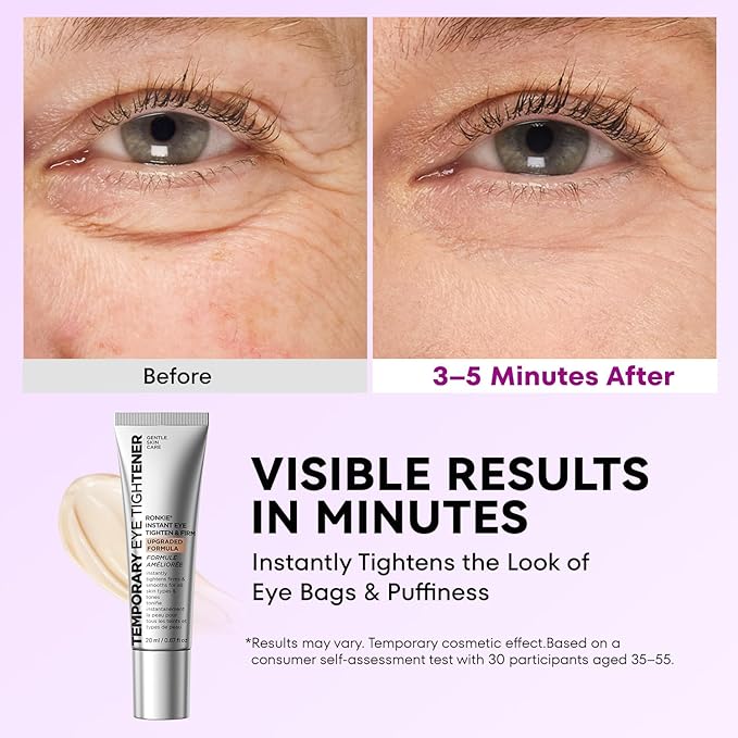 RONKIE Instant Firm Eye Tightener: Upgraded Formula for Women Helps Reduce Eye Bags Puffiness and Wrinkles in 3-5 Minutes When Time Matters 1.34 oz