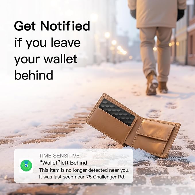 2026 Apple MFi Certified Wallet Tracker Smart Card for Find My | Ultra Thin Air Tracker Tag for Travel, 5 Years+ Staying Power, IP69 Waterproof, Key Finder & Item Locator for Bags, Passport