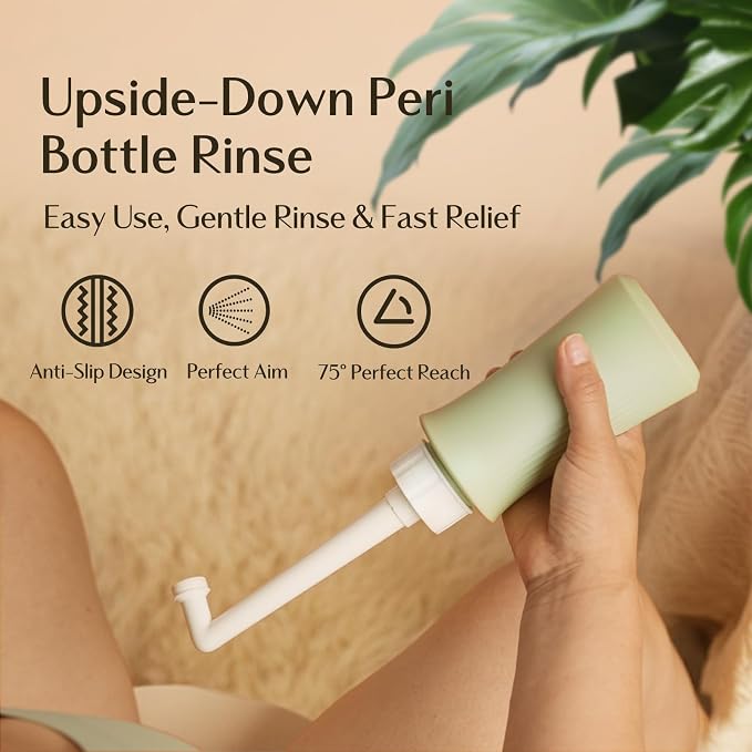 Postpartum Recovery Essentials Kit, Labor & Delivery Gift for Mom, Includes Peri Bottle, Soothing Foam, Self-Absorbent Disposable Underwear, Hot&Cold Packs, Soothing Liners, Canvas Tote Bag