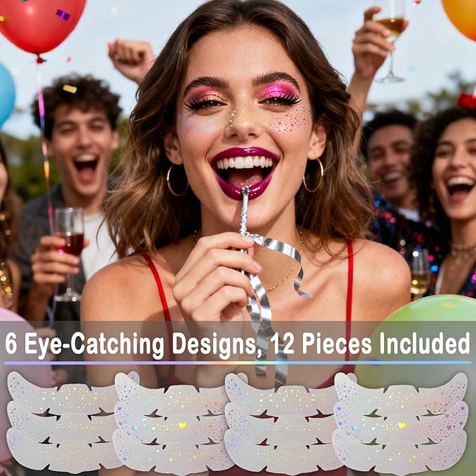 Glitter freckles, Holographic Face and Body Glitter Rave Outfits Fairy Makeup Kit Tattoo Sparkle for Women Gold Glow Cosmetic Star Makeup Accessories for Festival Rave