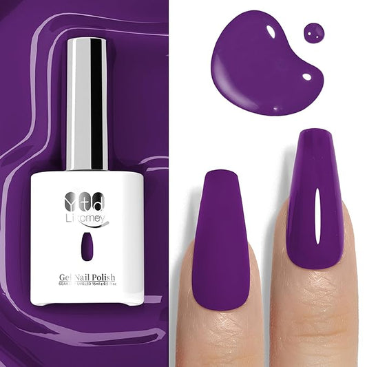 YTD Likomey Lavender Purple Gel Nail Polish,15ml Salon Home DIY Nail Art Manicure and Pedicure Fall Winter UV Color Varnish,CS462